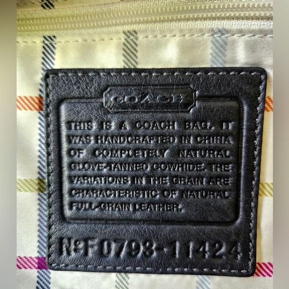 Vintage COACH Legacy Bleecker Felicia Anniversary Tattersall Leather 11424 Black - Picture 11 of 11